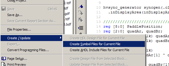 create symbol menu item